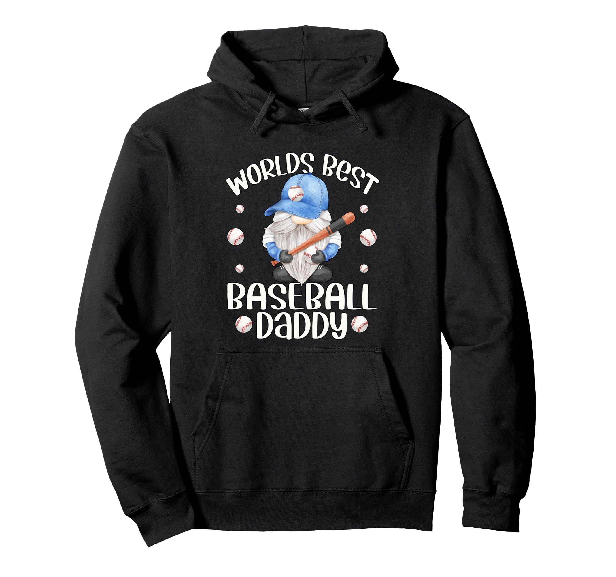 Funny Fathers Day Baseball Gnome Hoodie - Aesthetic Graphic for Adults - T-Shirt, Sweatshirt, Hoodie