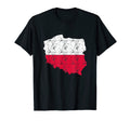 Poland Flag Map Distressed T-Shirt - Unique Graphic Men Women - T-Shirt, Sweatshirt, Hoodie