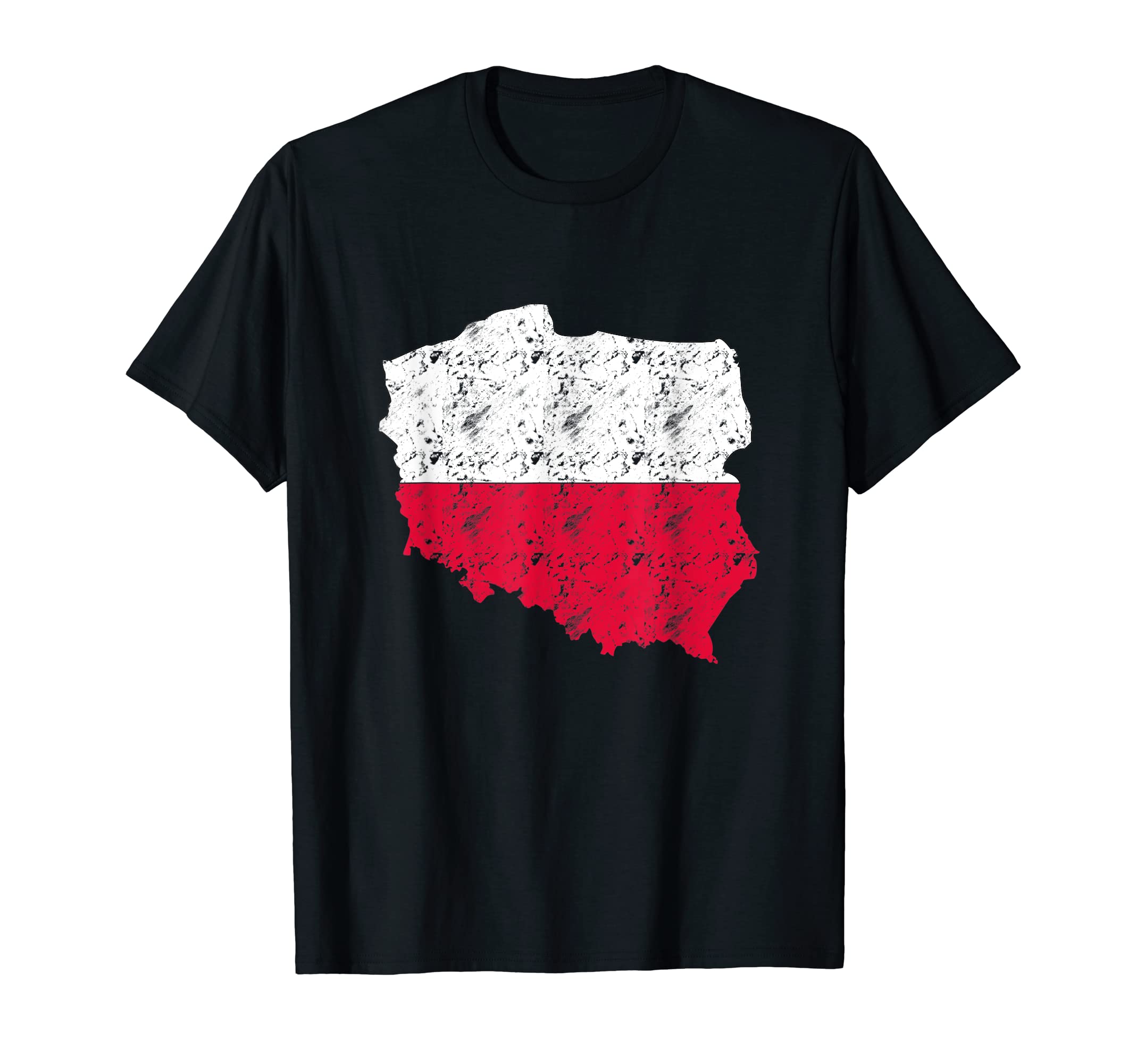 Poland Flag Map Distressed T-Shirt - Unique Graphic Men Women - T-Shirt, Sweatshirt, Hoodie