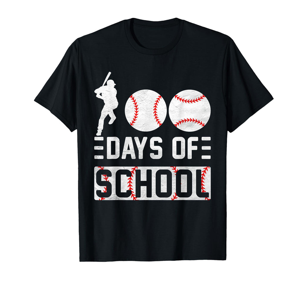 100 Days School Baseball 100Th Day T-Shirt - Unique Graphic Men Women - T-Shirt, Sweatshirt, Hoodie