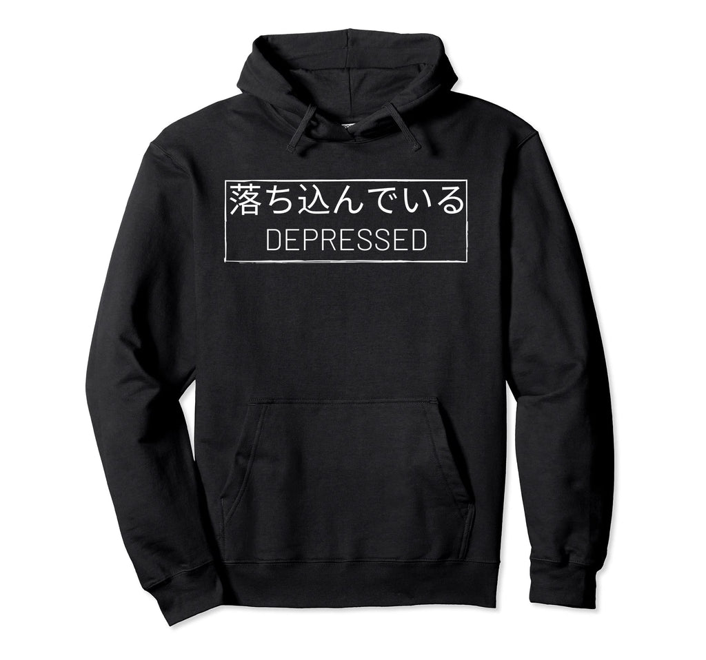 Japanese Aesthetics Depressed Anime Hoodie - Unique Graphic for Adults - T-Shirt, Sweatshirt, Hoodie