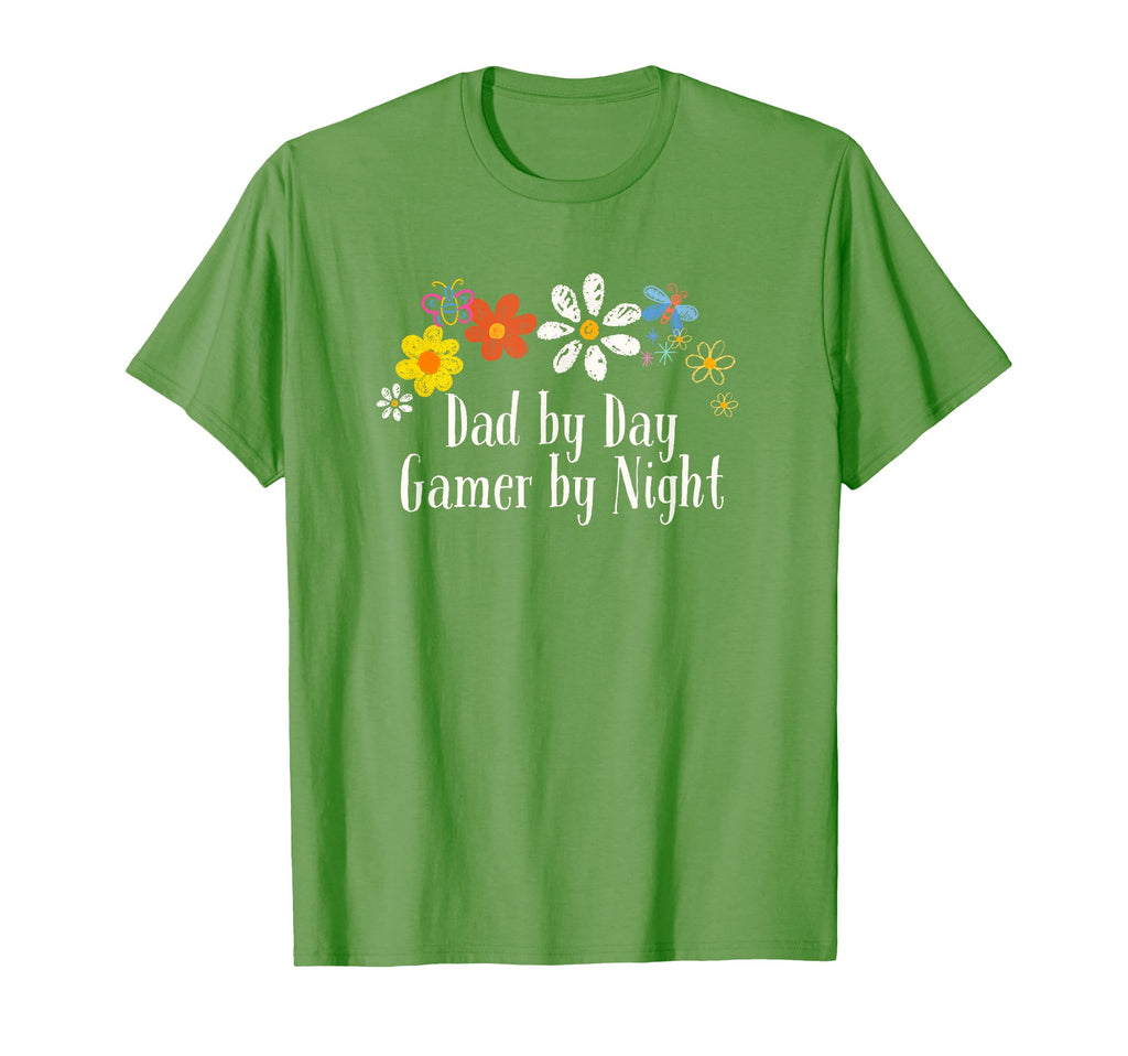 Funny Dad Day Gamer Night Flowers T-Shirt - Novelty Apparel Unisex - T-Shirt, Sweatshirt, Hoodie
