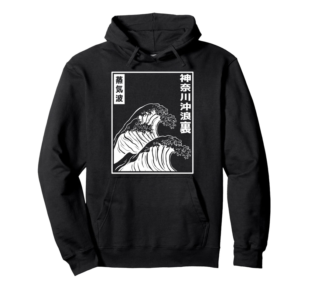 Kanagawa Wave Japanese Art Vaporwave Hoodie - Novelty Apparel Unisex - T-Shirt, Sweatshirt, Hoodie