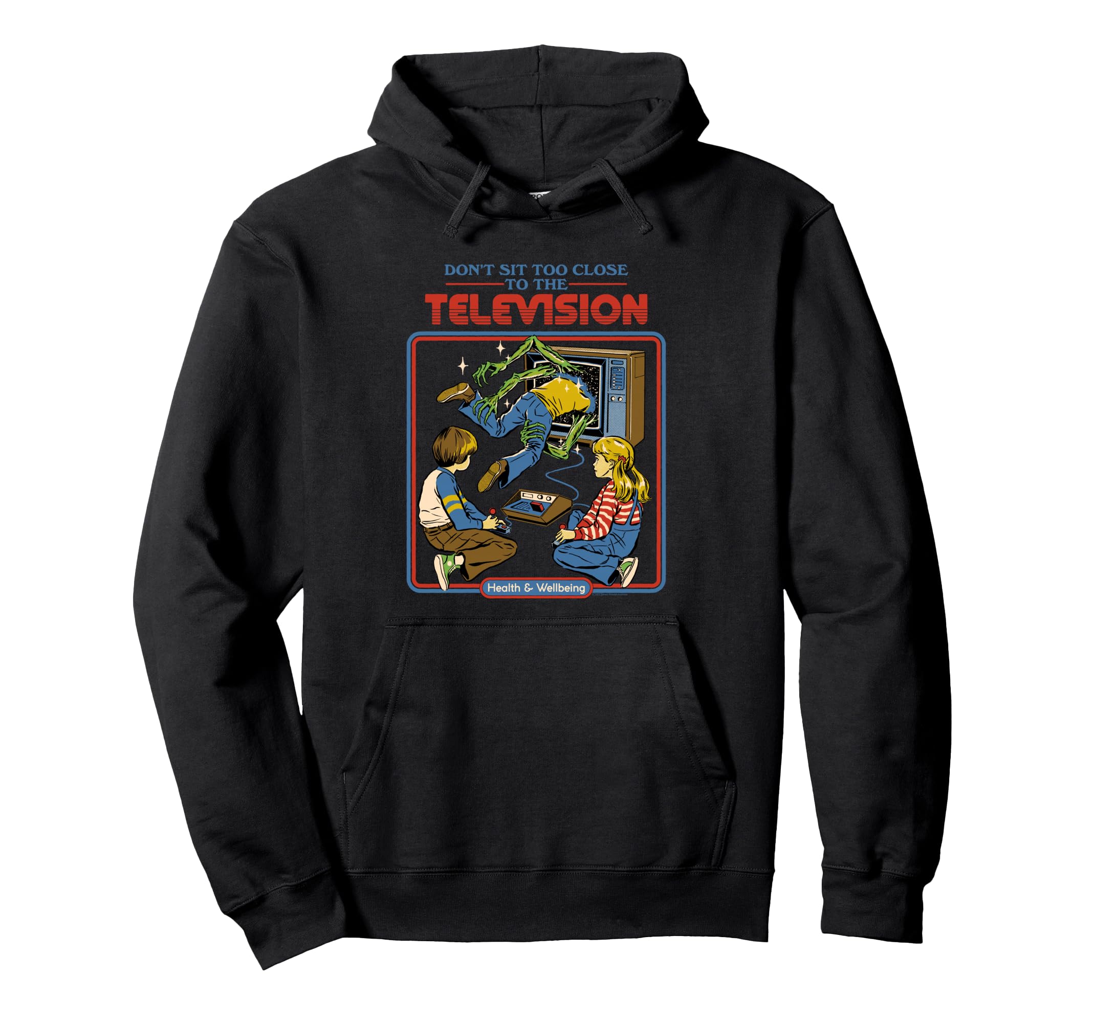 Steven Rhodes Dont Sit Too Close Tv Dark Hoodie - Novelty Apparel Men Women - T-Shirt, Sweatshirt, Hoodie