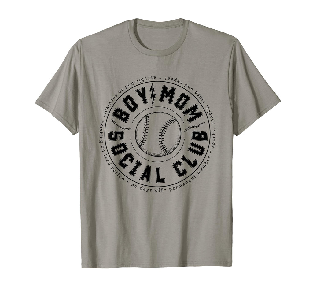 Baseball Mom Social Club Game Day Sports T-Shirt - Minimalist Print Unisex - T-Shirt, Sweatshirt, Hoodie