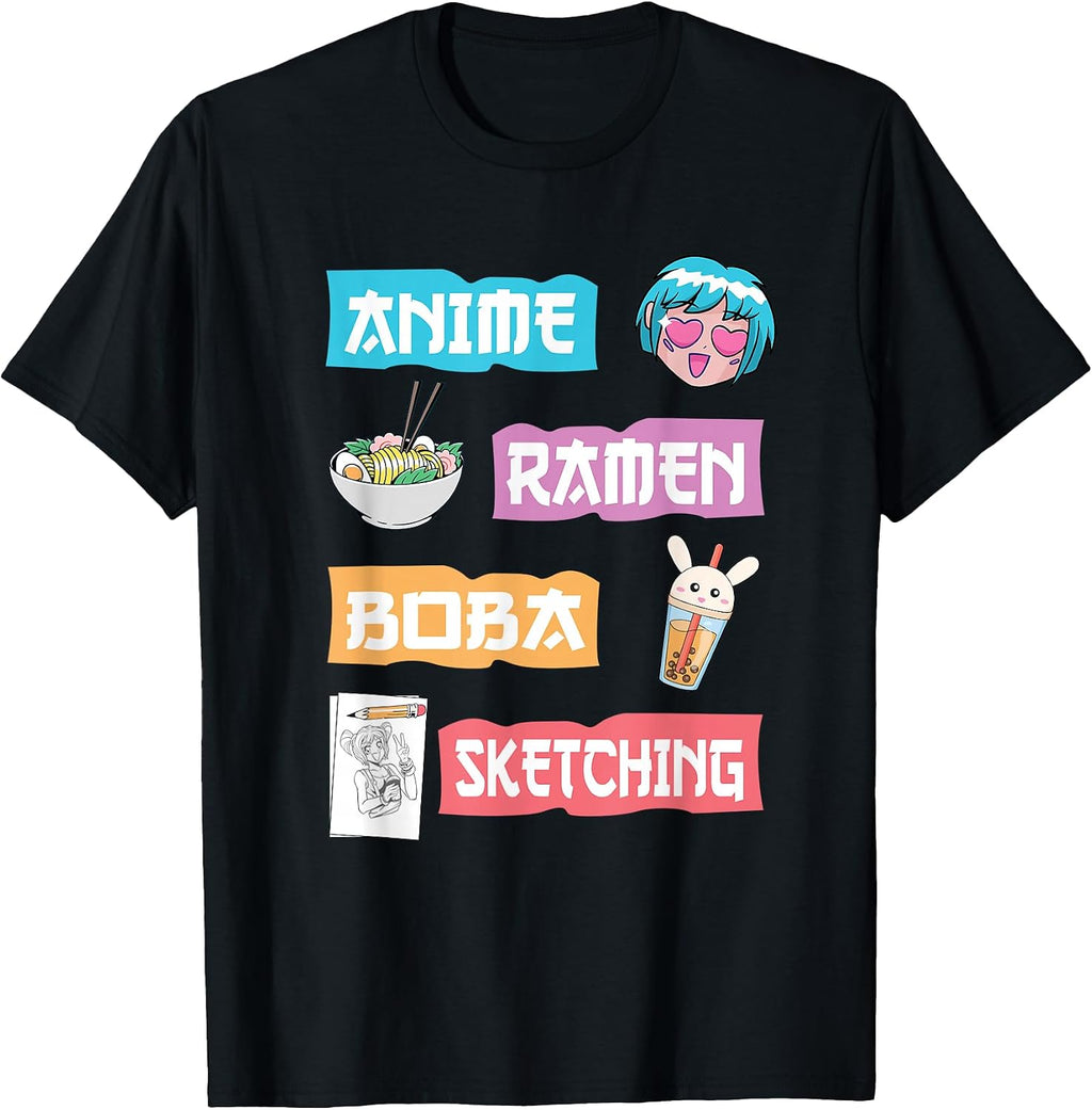Anime Manga Stuff Gift Ideas For Teen Girls Women - Adult & Kids T-Shirts, Sweatshirts & Hoodies apparel design preview 1