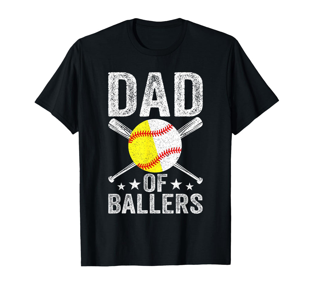 Dad Ballers Funny Dad Baseball And T-Shirt - Minimalist Print for Adults - T-Shirt, Sweatshirt, Hoodie