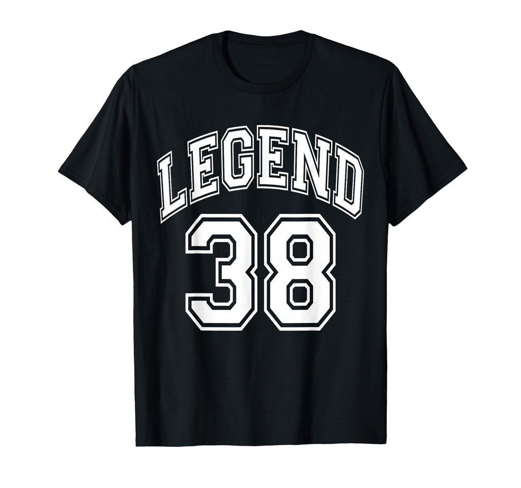 Legend 38 Number Varsity Team 38Th T-Shirt - Trendy Graphic Men Women - T-Shirt, Sweatshirt, Hoodie
