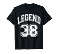 Legend 38 Number Varsity Team 38Th T-Shirt - Trendy Graphic Men Women - T-Shirt, Sweatshirt, Hoodie