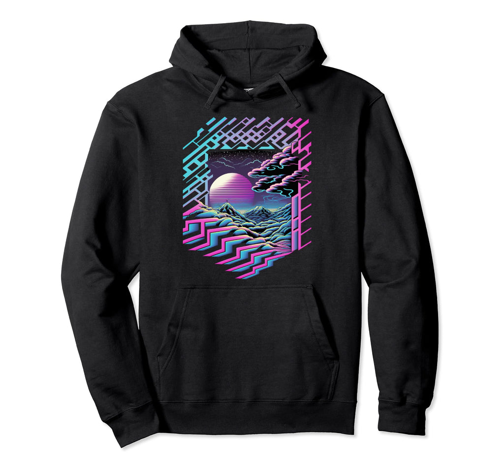 Vaporwave Aesthetics Psychedelic Hoodie - Custom Art Print Men Women - T-Shirt, Sweatshirt, Hoodie