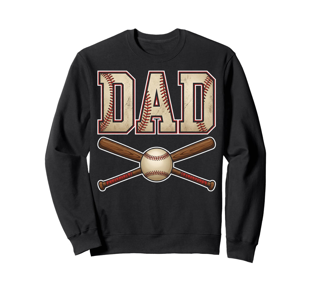 Baseball Dad Funny Fathers Day Sweatshirt - Custom Art Print for Adults - T-Shirt, Sweatshirt, Hoodie