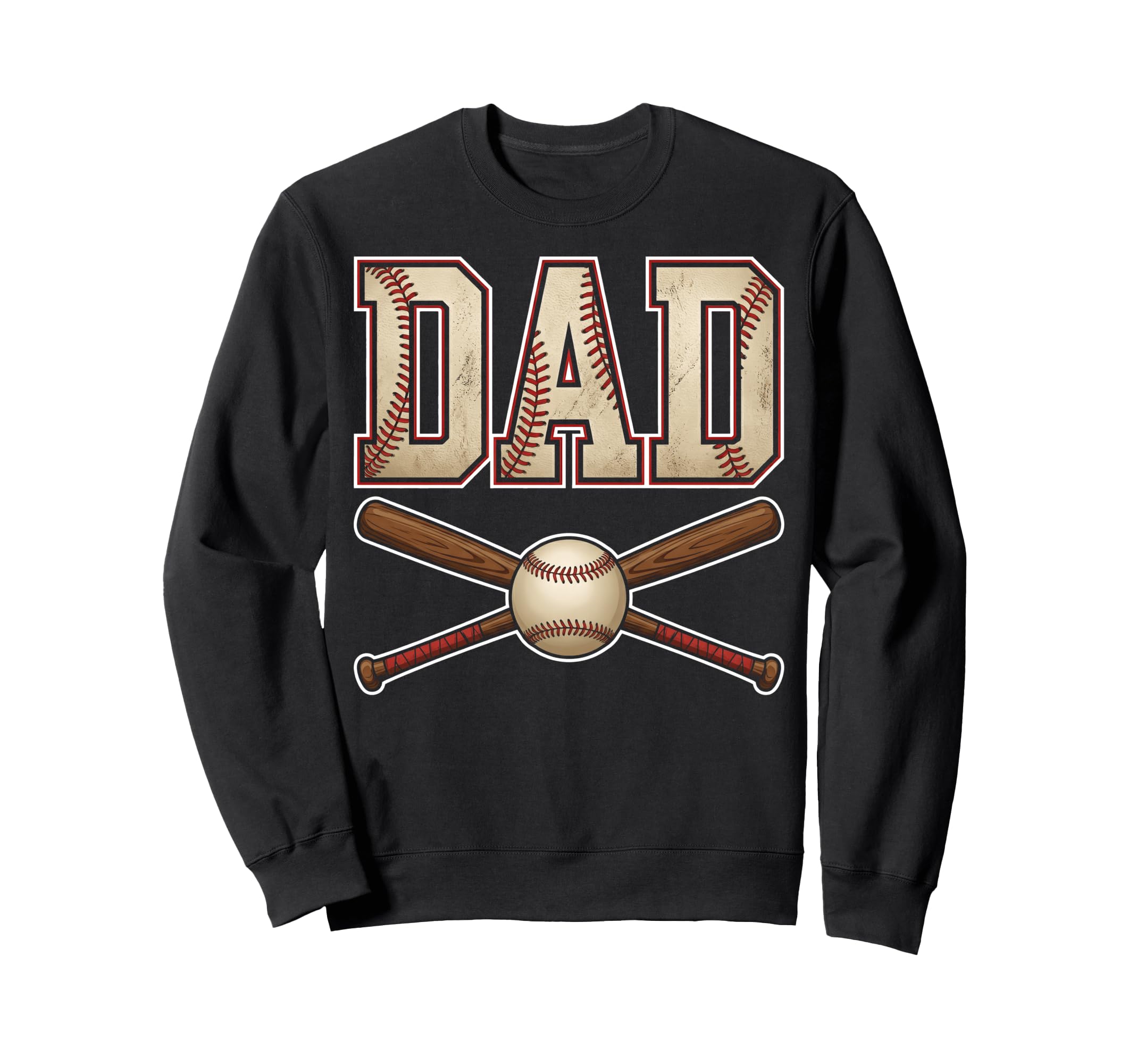 Baseball Dad Funny Fathers Day Sweatshirt - Custom Art Print for Adults - T-Shirt, Sweatshirt, Hoodie