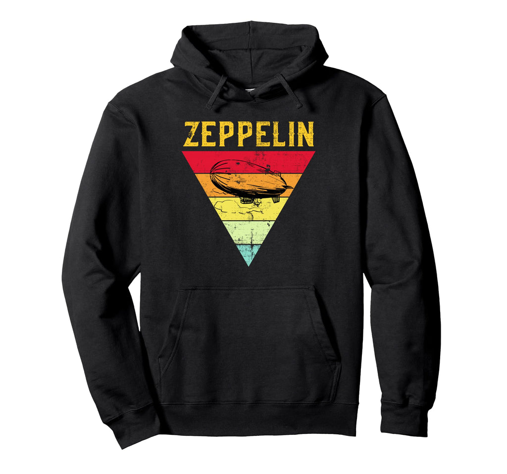 Zeppelin Distressed Dirigible Airship Hoodie - Fun Novelty Design Men Women - T-Shirt, Sweatshirt, Hoodie
