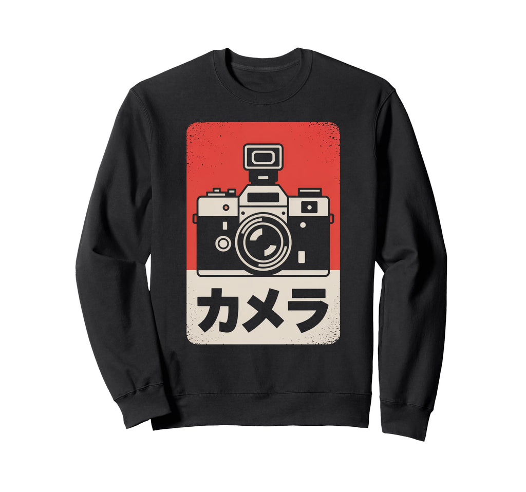 Japanese Analog Slr Camera Sweatshirt - Aesthetic Graphic for Adults - T-Shirt, Sweatshirt, Hoodie