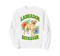 Labrador Retriever Groovy Floral Sweatshirt - Graphic Print Unisex - T-Shirt, Sweatshirt, Hoodie