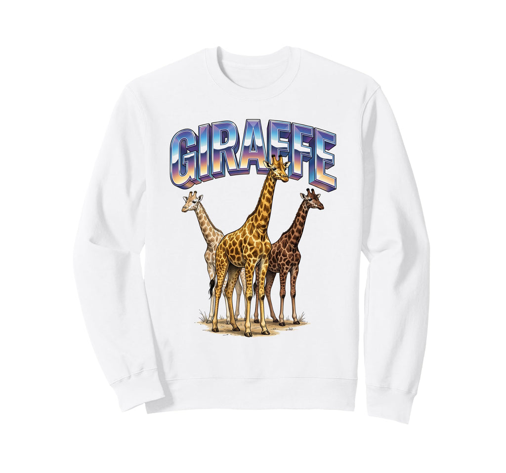 Giraffe 70S 90S Giraffe Sweatshirt - Casual Everyday Wear for Adults - T-Shirt, Sweatshirt, Hoodie