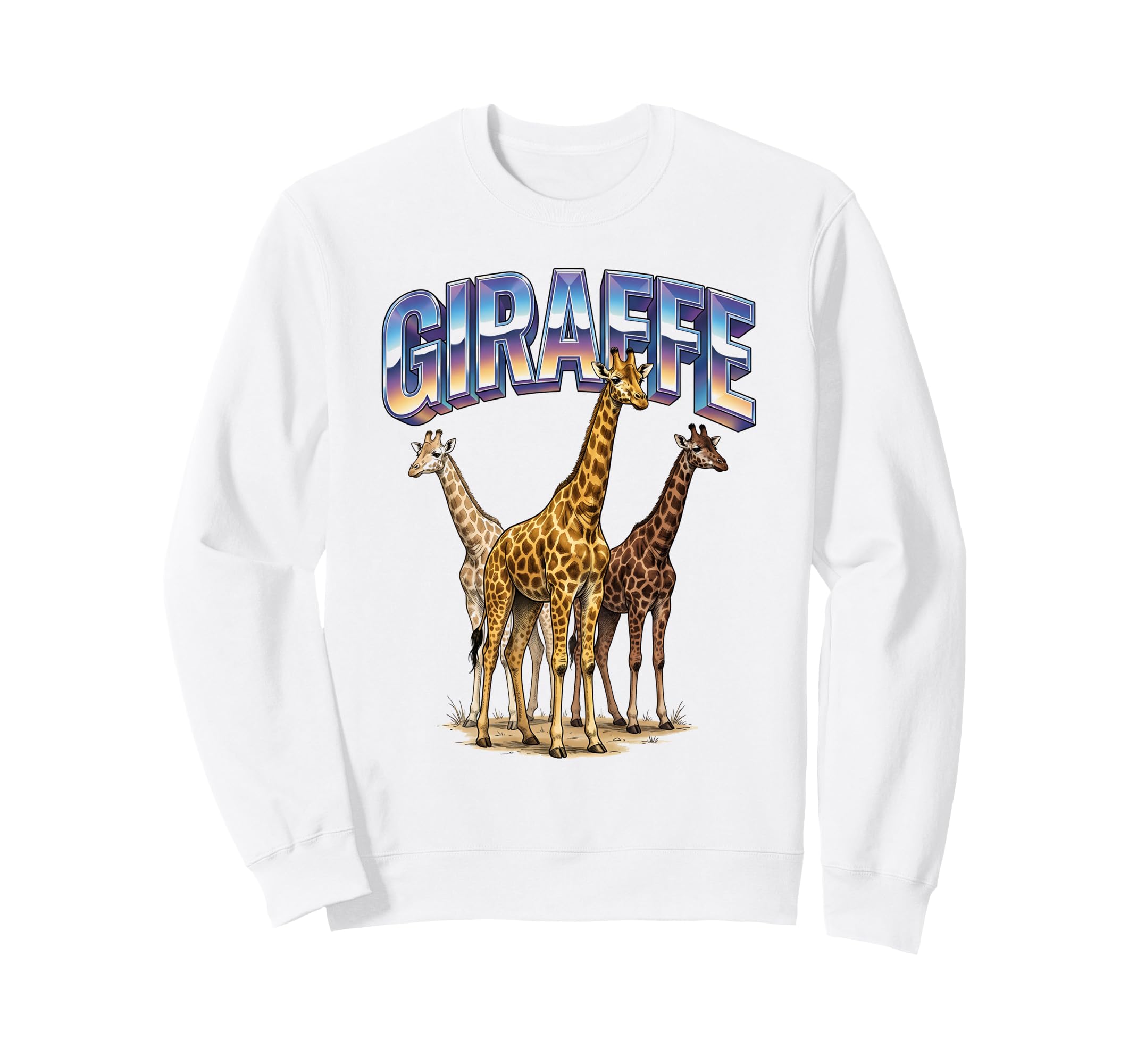 Giraffe 70S 90S Giraffe Sweatshirt - Casual Everyday Wear for Adults - T-Shirt, Sweatshirt, Hoodie