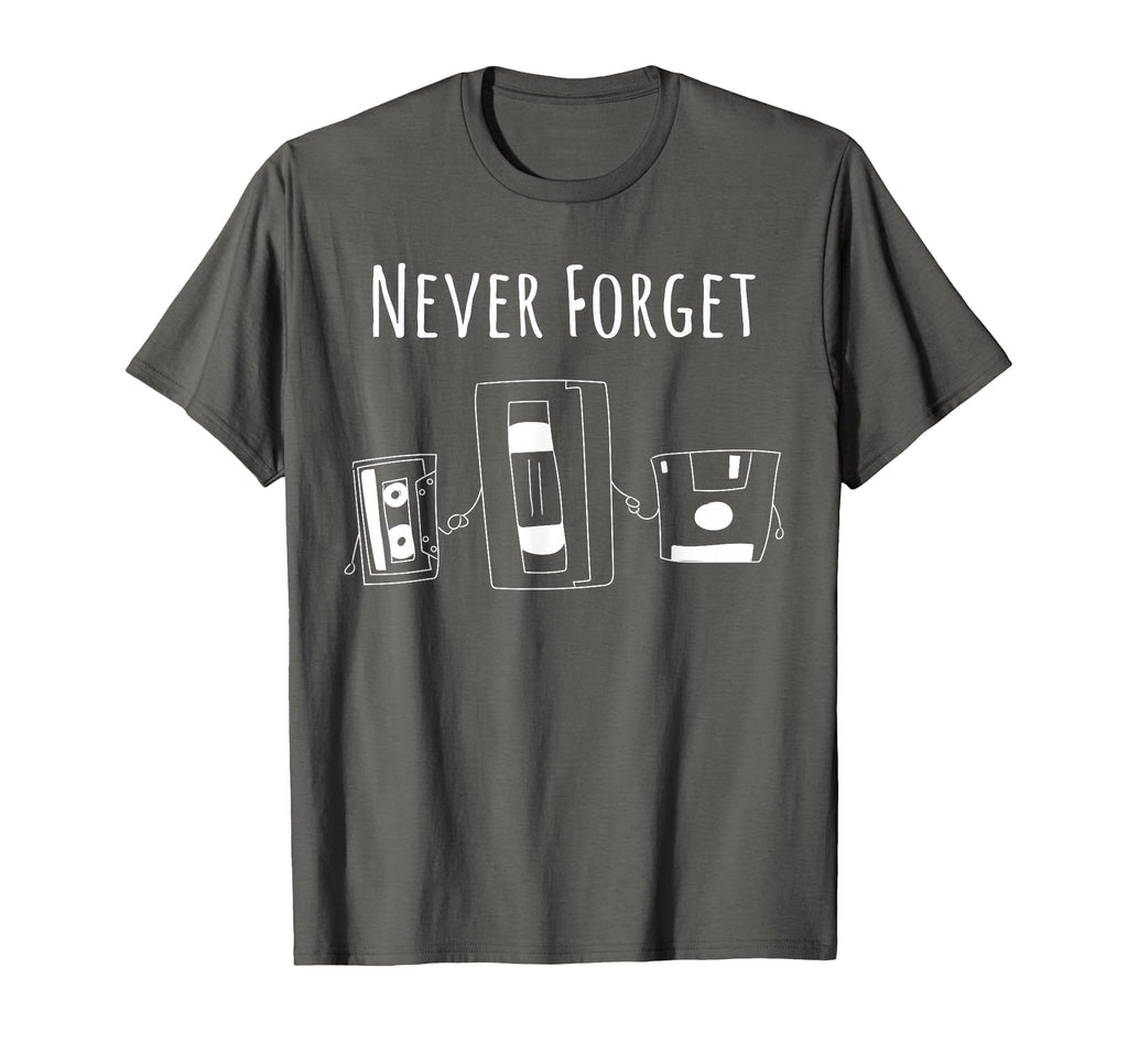 Funny Never Forget Floppy Disk Vhs T-Shirt - Custom Art Print for Adults - T-Shirt, Sweatshirt, Hoodie
