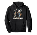 Baseball Dad Fathers Day Hoodie - Minimalist Print Men Women - T-Shirt, Sweatshirt, Hoodie