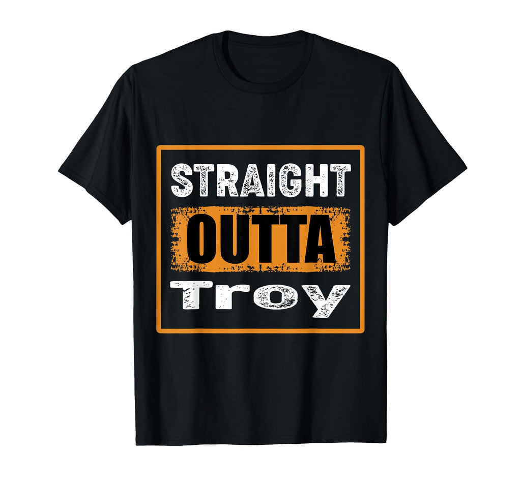 Straight Outta Troy Michigan Usa T-Shirt - Trendy Graphic Men Women - T-Shirt, Sweatshirt, Hoodie