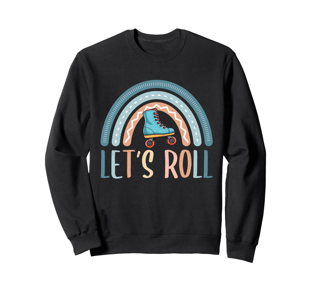 Roller Skating Rainbow Roller Skates Sweatshirt - Minimalist Print Unisex - T-Shirt, Sweatshirt, Hoodie
