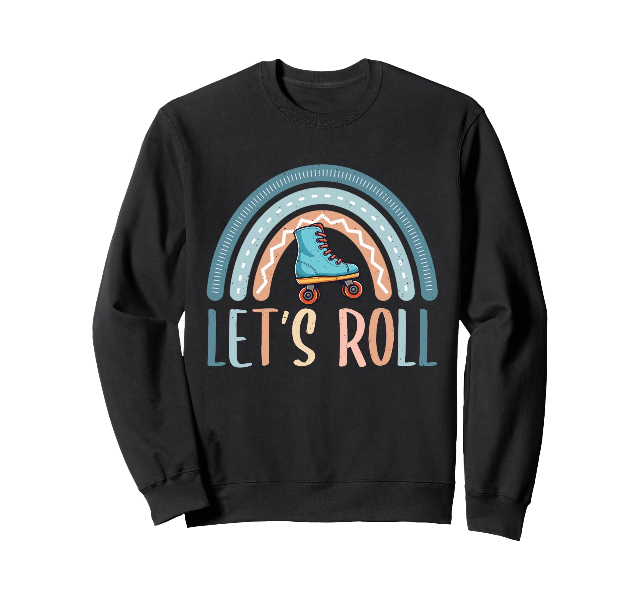 Roller Skating Rainbow Roller Skates Sweatshirt - Minimalist Print Unisex - T-Shirt, Sweatshirt, Hoodie