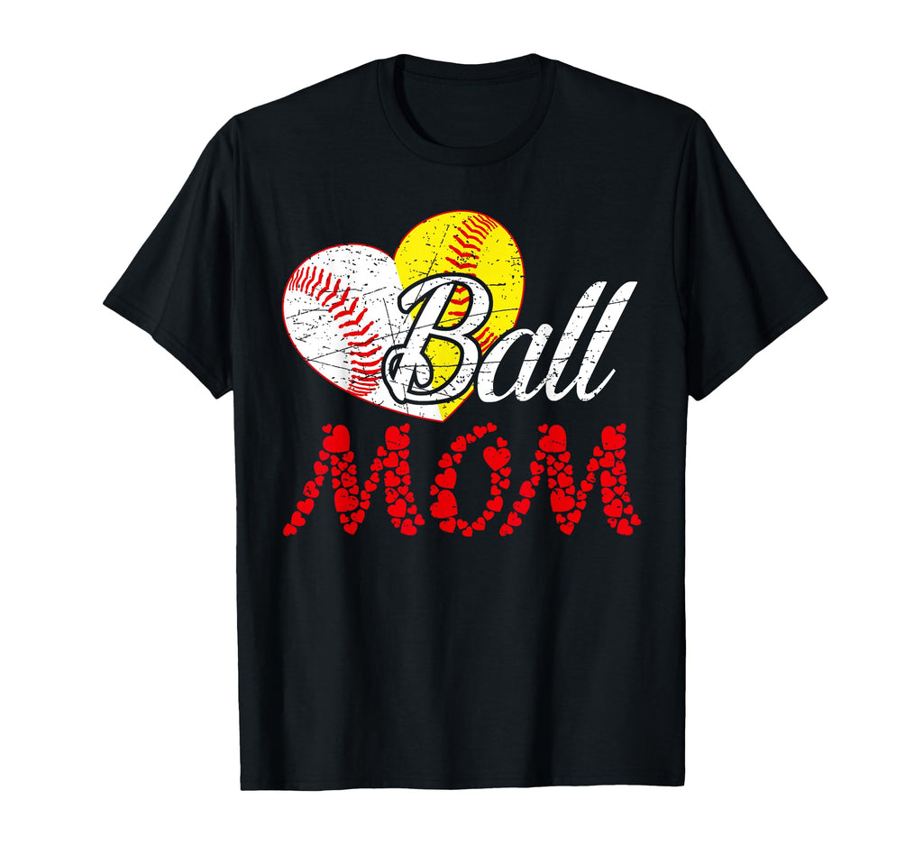 Ball Mom Softball Baseball Funny T-Shirt - Custom Art Print Unisex - T-Shirt, Sweatshirt, Hoodie