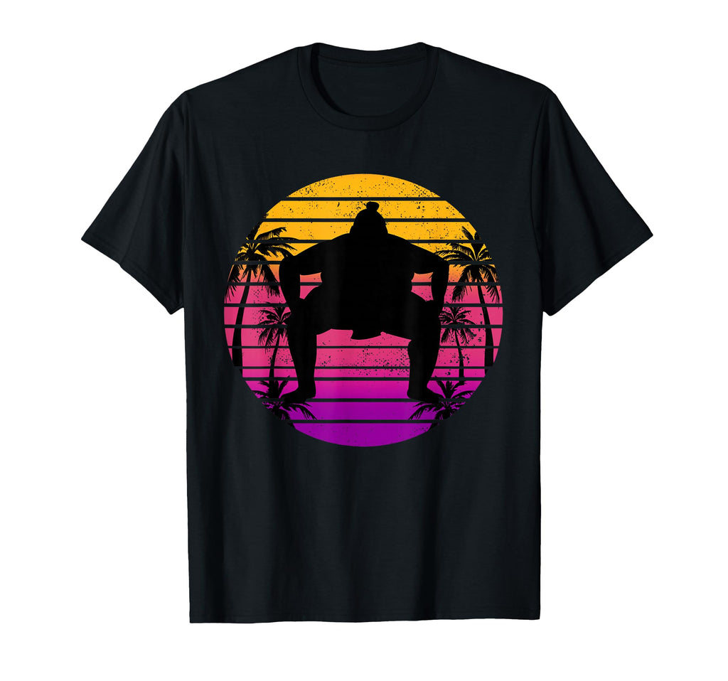 Sumo Wrestler Sunset Vaporwave T-Shirt - Streetwear Style for Adults - T-Shirt, Sweatshirt, Hoodie