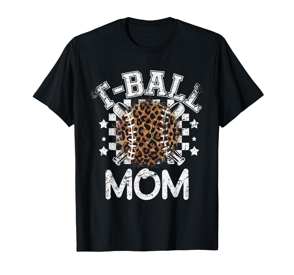 T Ball Teeball Mom Leopard Cheetah T-Shirt - Minimalist Print Men Women - T-Shirt, Sweatshirt, Hoodie