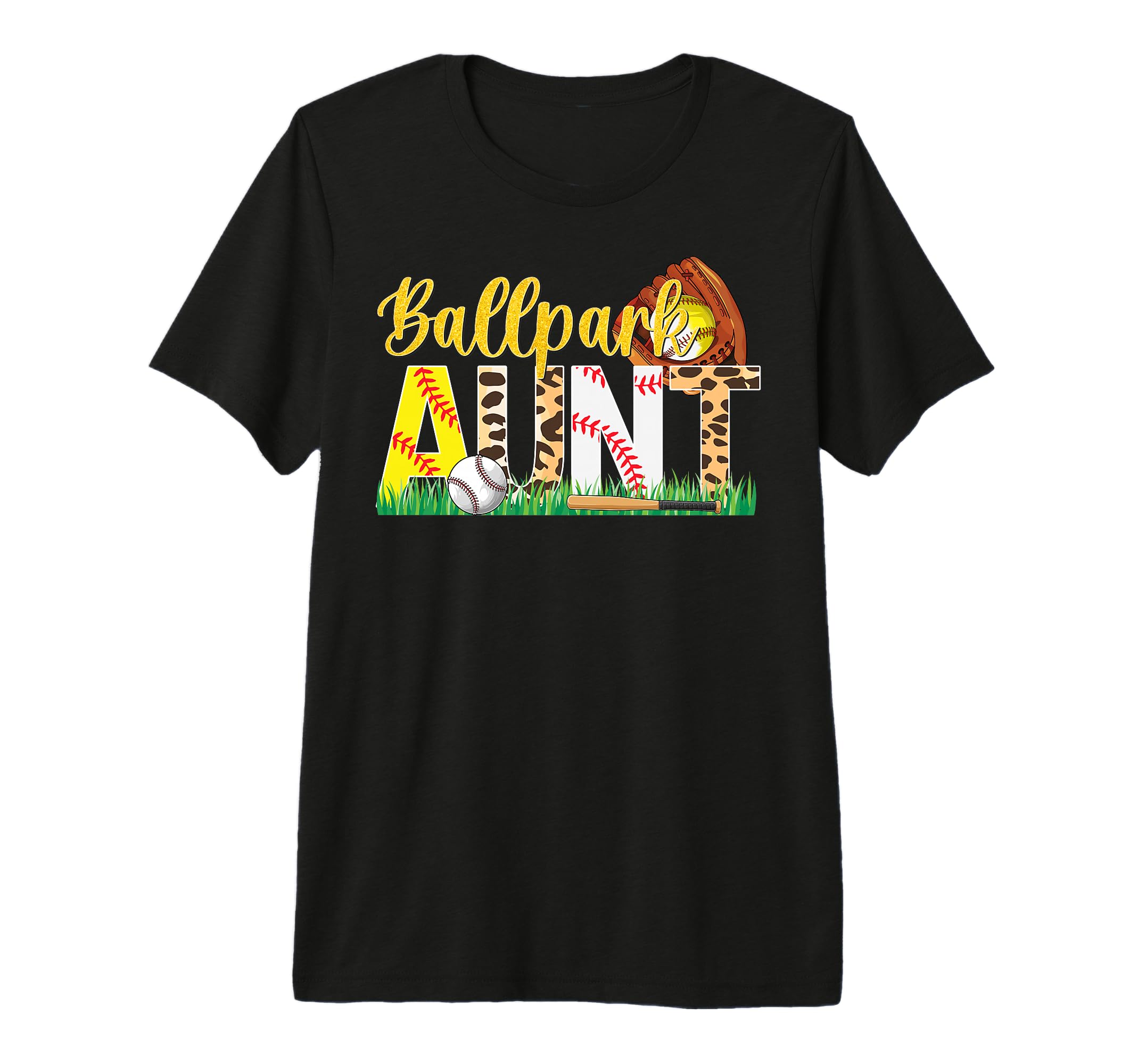 Ballpark Aunt Softball Baseball Aunt T-Shirt - Minimalist Print for Adults - T-Shirt, Sweatshirt, Hoodie