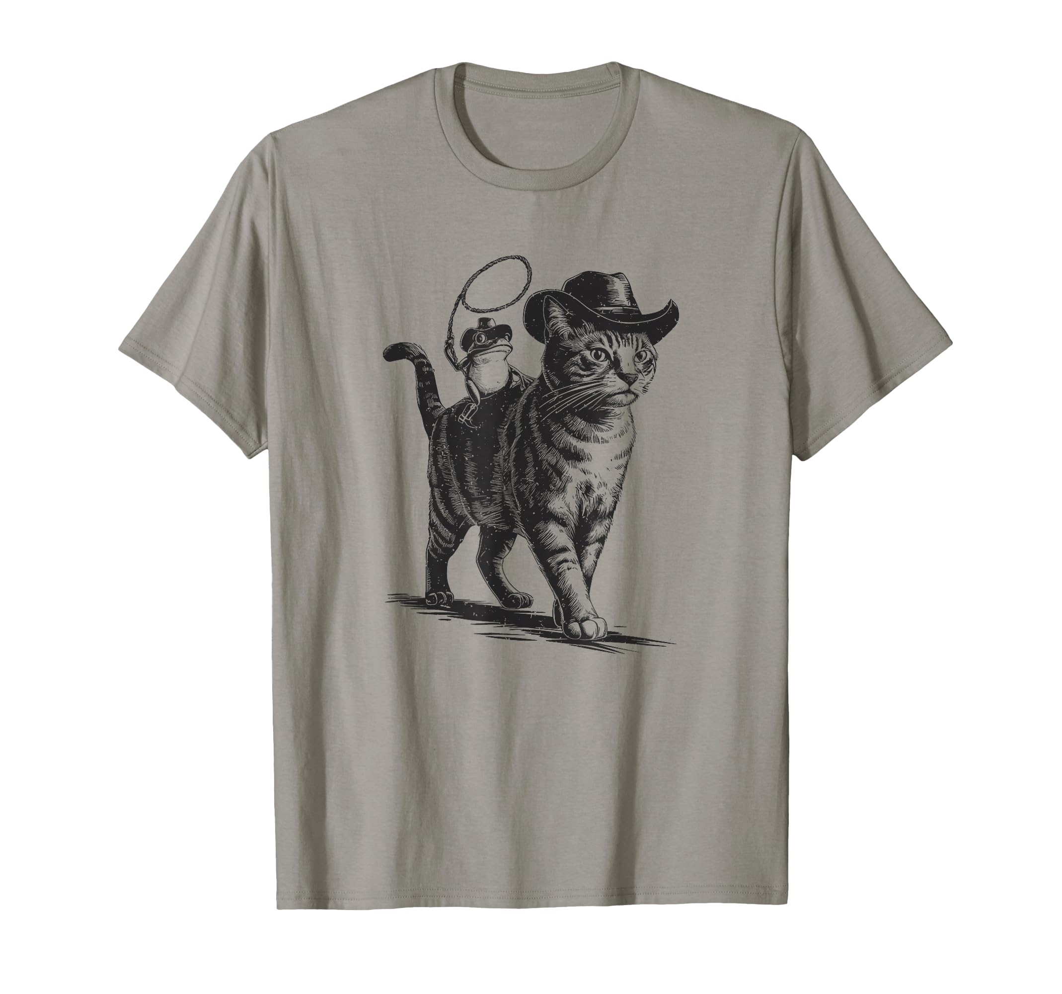 Cowboy Cat And Frog Western Theme 90S T-Shirt - Novelty Apparel Men Women - T-Shirt, Sweatshirt, Hoodie