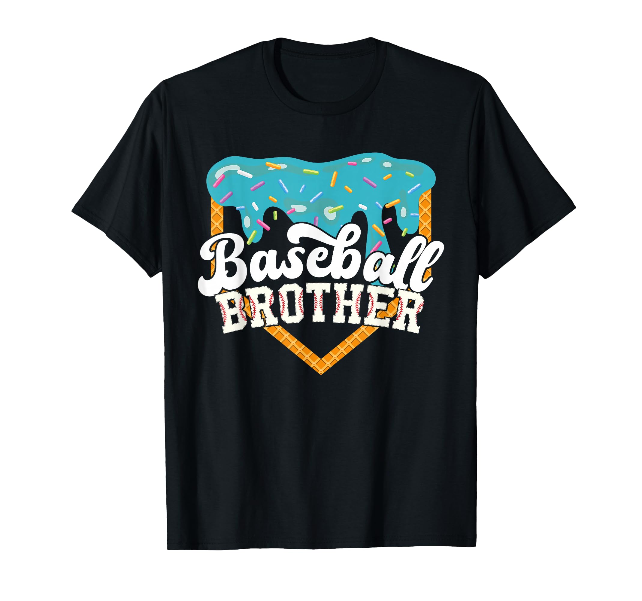 Baseball Brother Drip Ice Cream T-Shirt - Graphic Print for Adults - T-Shirt, Sweatshirt, Hoodie