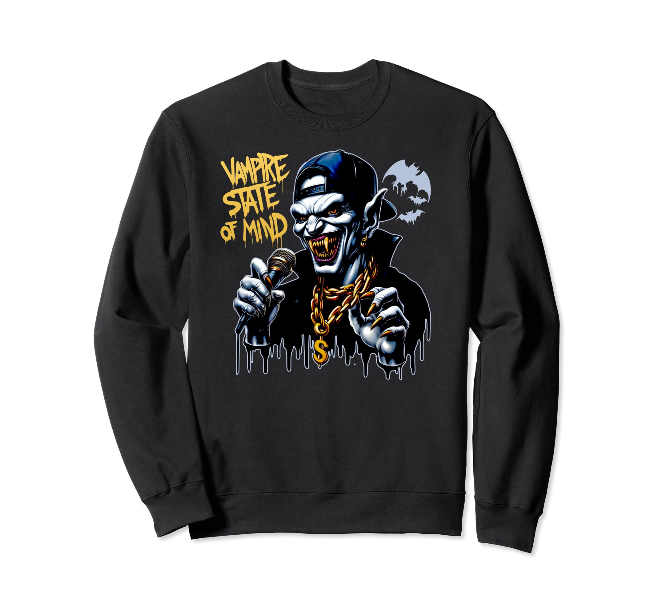 Hip Hop Halloween Vampire Dope Funny Sweatshirt - Trendy Graphic Men Women - T-Shirt, Sweatshirt, Hoodie