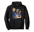 Howling Camel Full Moon Starry Night 90S Hoodie - Graphic Print Unisex - T-Shirt, Sweatshirt, Hoodie