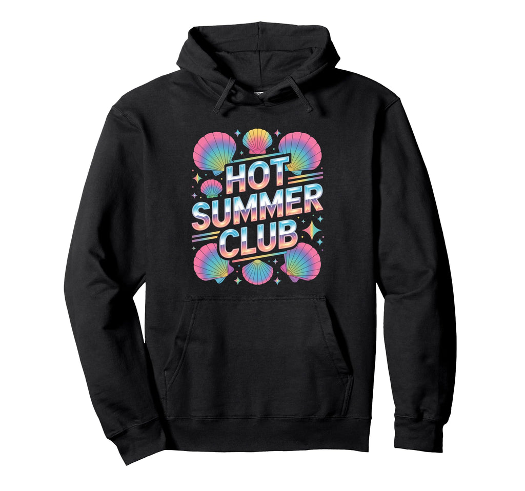 Hot Summer Club Y2K Beach Vibes Hoodie - Aesthetic Graphic for Adults - T-Shirt, Sweatshirt, Hoodie