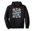 Hot Summer Club Y2K Beach Vibes Hoodie - Aesthetic Graphic for Adults - T-Shirt, Sweatshirt, Hoodie