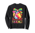 Baseball Mama Colorful Tie Dye Baseball Sweatshirt - Unique Graphic Unisex - T-Shirt, Sweatshirt, Hoodie