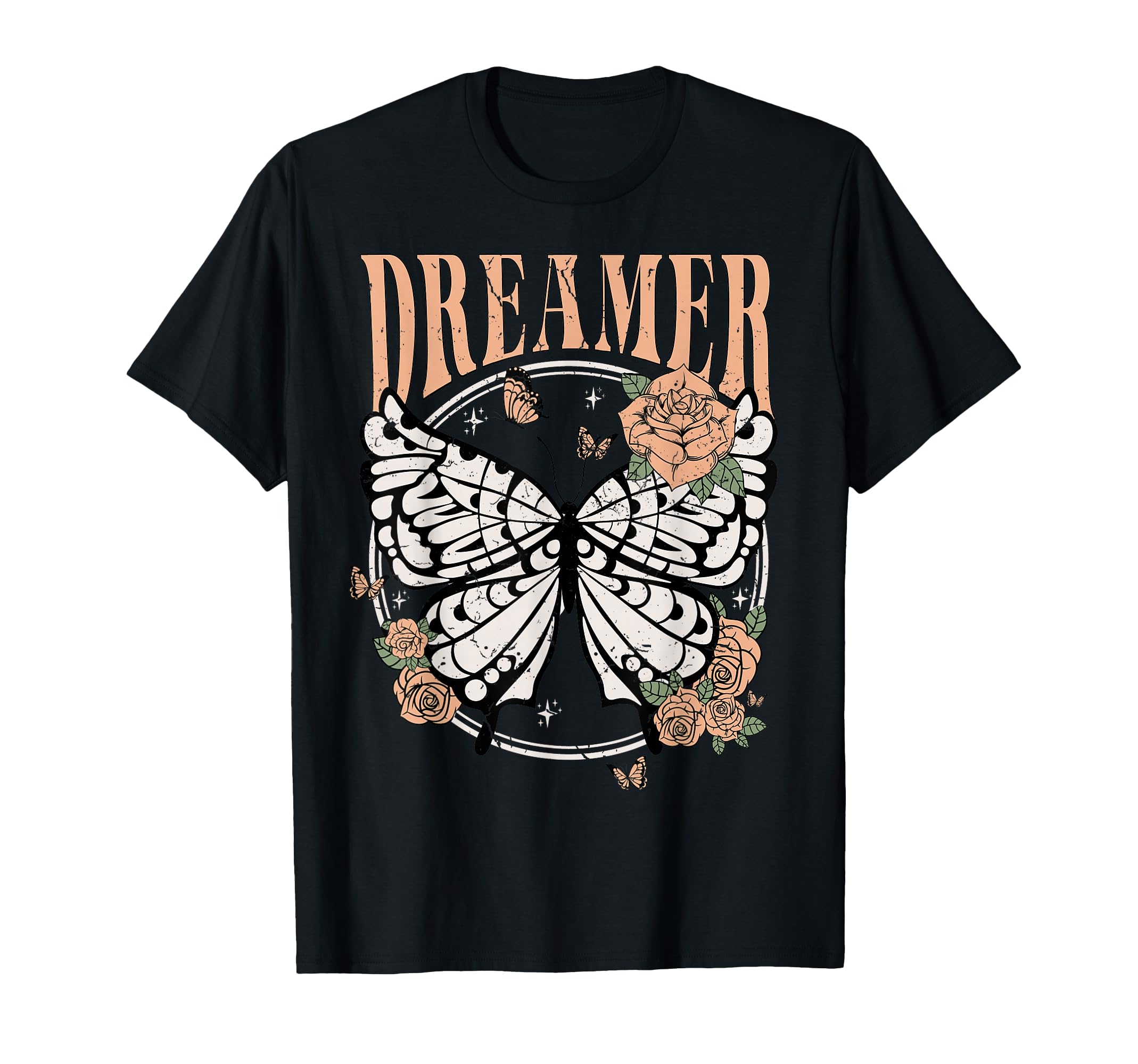 Dreamer Butterfly 80S 90S Lover Gift T-Shirt - Custom Art Print Men Women - T-Shirt, Sweatshirt, Hoodie