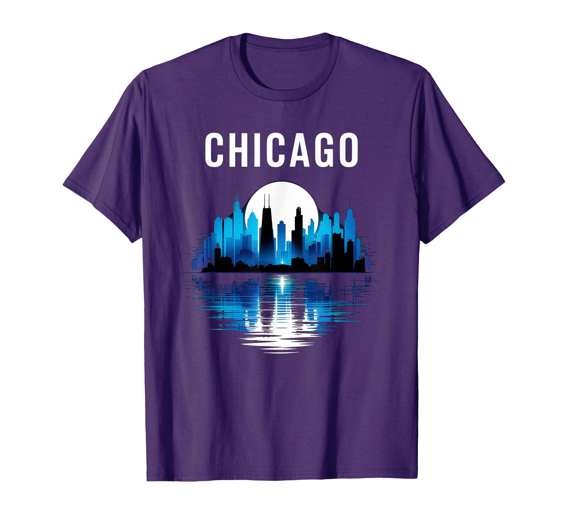 Chicago Skyline Urban Reflection Art T-Shirt - Trendy Graphic Unisex - T-Shirt, Sweatshirt, Hoodie