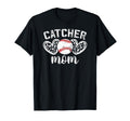 Baseball Catcher Mom Hearts Mom Baseball T-Shirt - Unique Graphic Unisex - T-Shirt, Sweatshirt, Hoodie