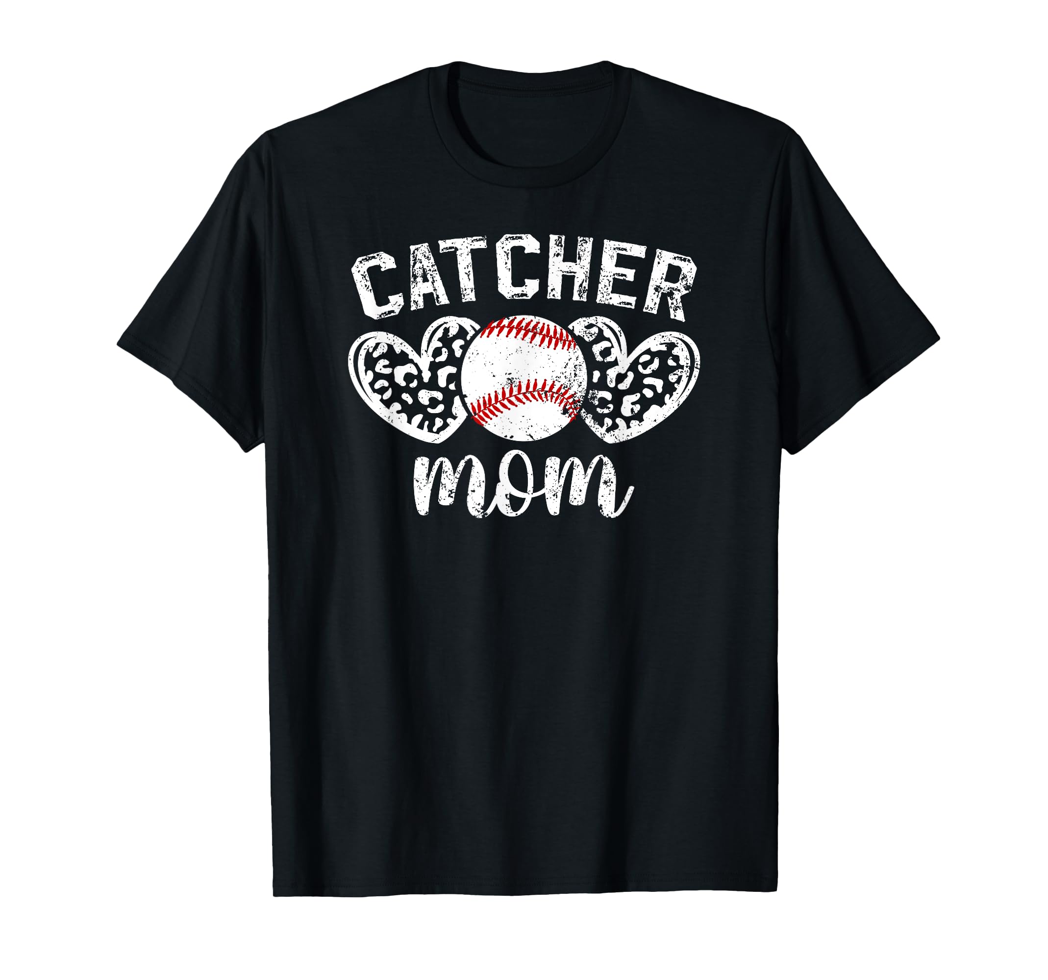 Baseball Catcher Mom Hearts Mom Baseball T-Shirt - Unique Graphic Unisex - T-Shirt, Sweatshirt, Hoodie