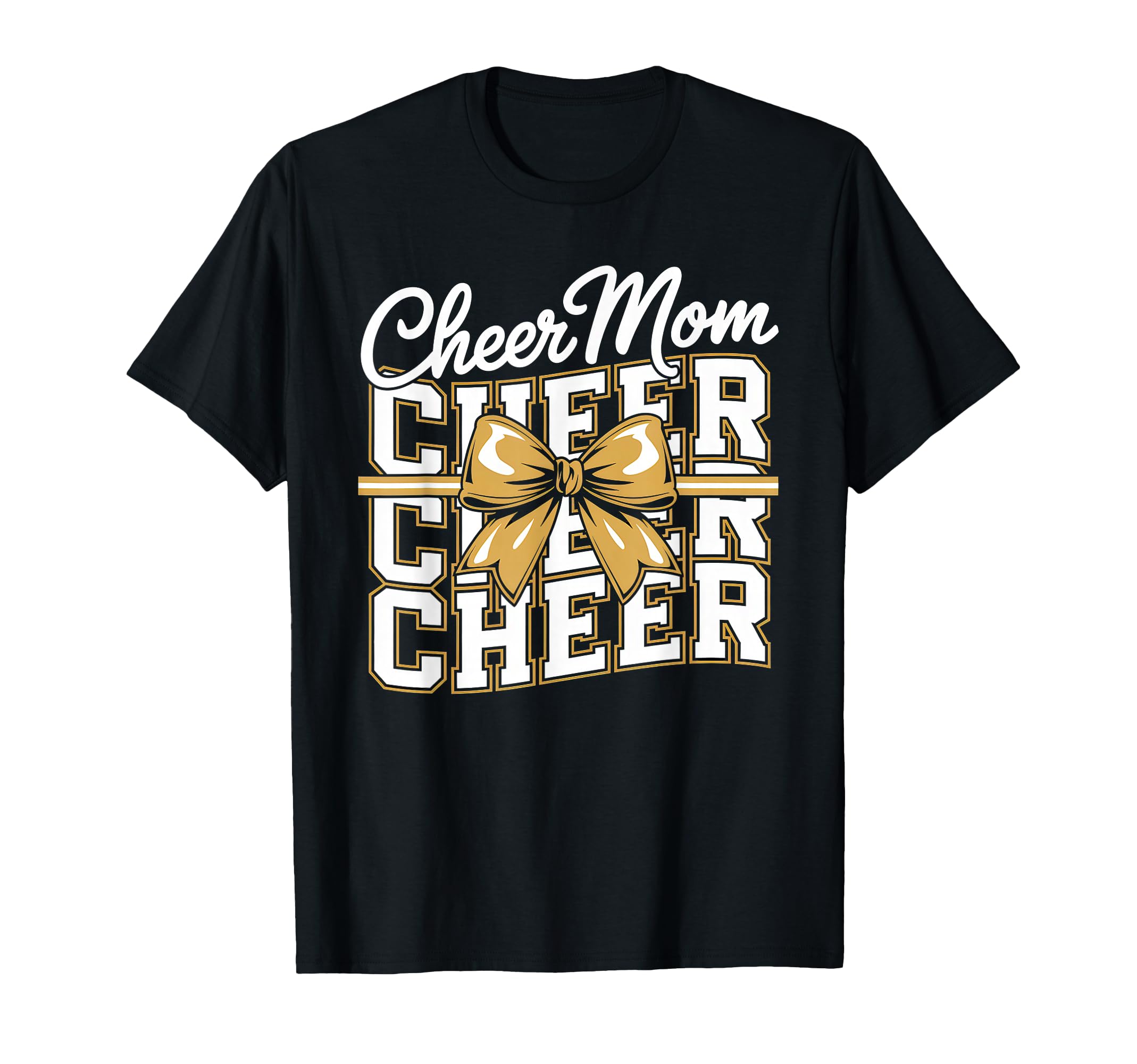 Cheer Mom Mother Bow Cheerleader Game T-Shirt - Trendy Graphic for Adults - T-Shirt, Sweatshirt, Hoodie