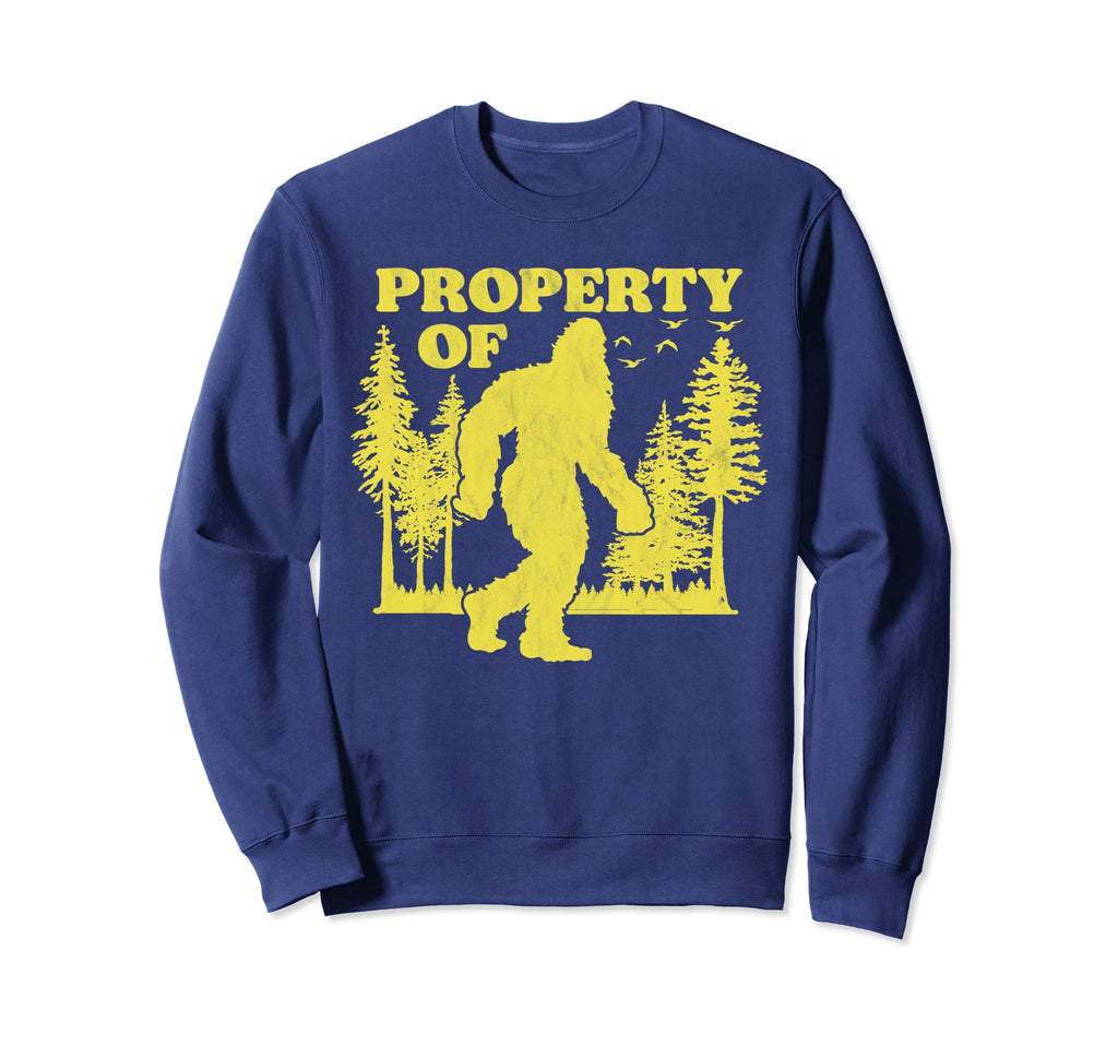 Property Bigfoot Distressed Sweatshirt - Minimalist Print Men Women - T-Shirt, Sweatshirt, Hoodie