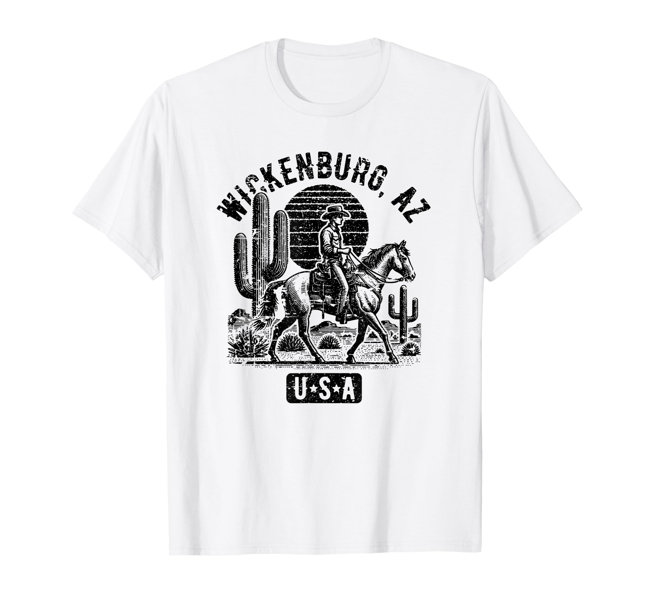 Wickenburg Arizona Usa Cowboy Horse T-Shirt - Aesthetic Graphic Unisex - T-Shirt, Sweatshirt, Hoodie