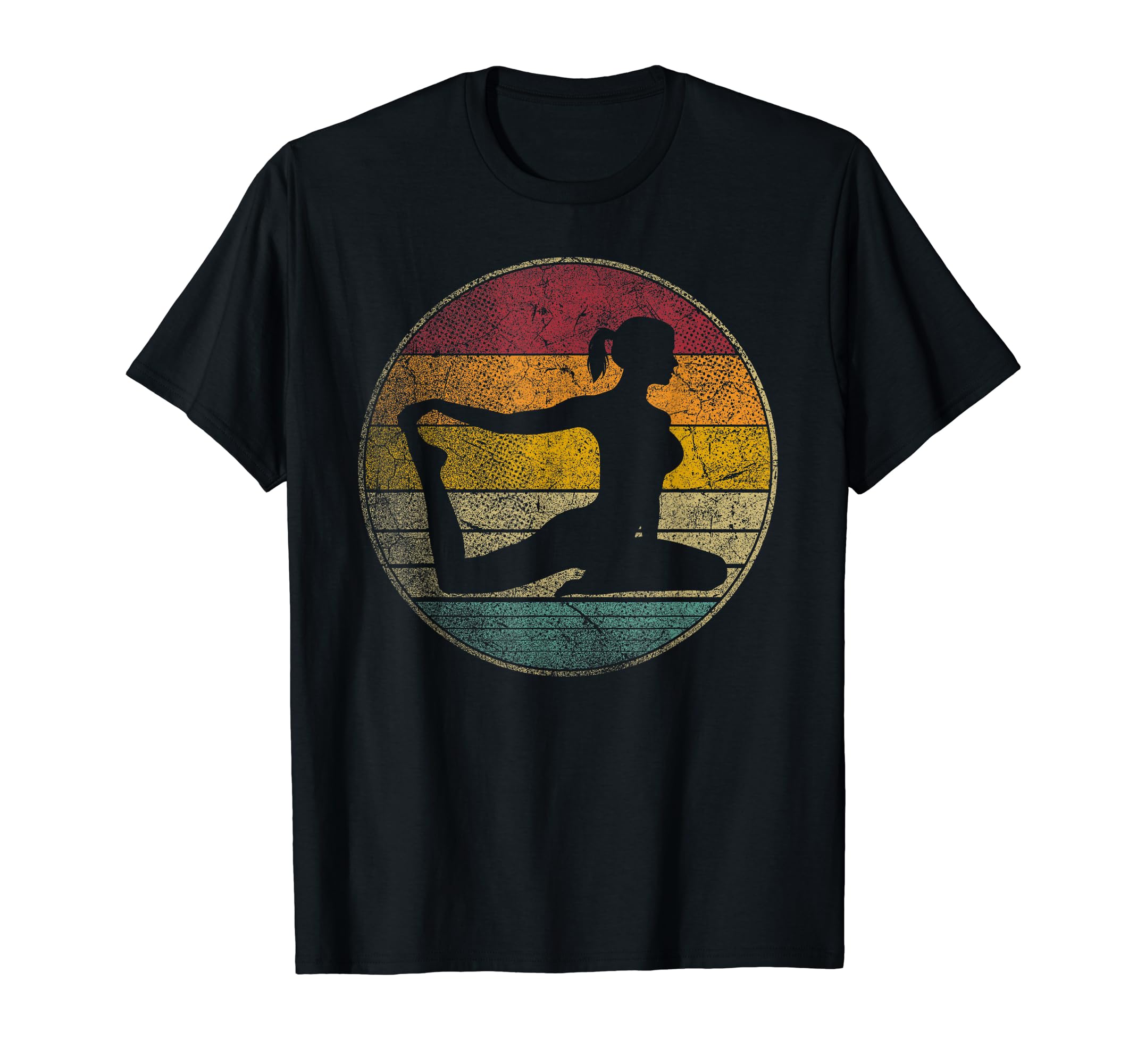 Pilates Yoga Exercise Distressed T-Shirt - Minimalist Print Men Women - T-Shirt, Sweatshirt, Hoodie