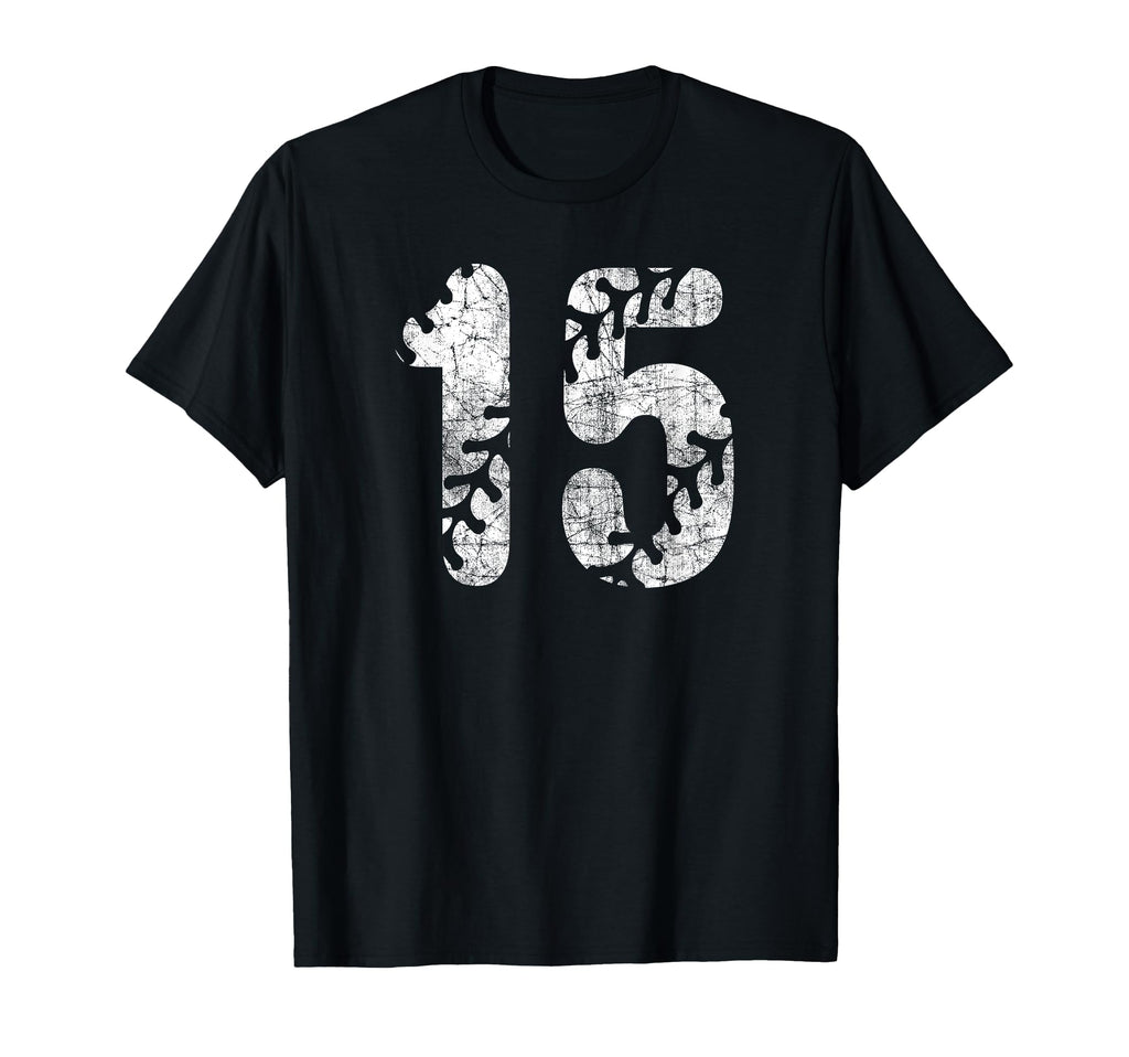 Baseball Softball Mom 15 Number 15 T-Shirt - Trendy Graphic for Adults - T-Shirt, Sweatshirt, Hoodie