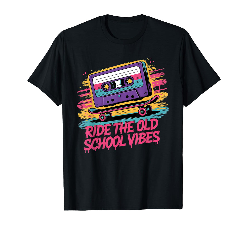 Mix Tape 80S 90S Skateboard T-Shirt - Fun Novelty Design for Adults - T-Shirt, Sweatshirt, Hoodie