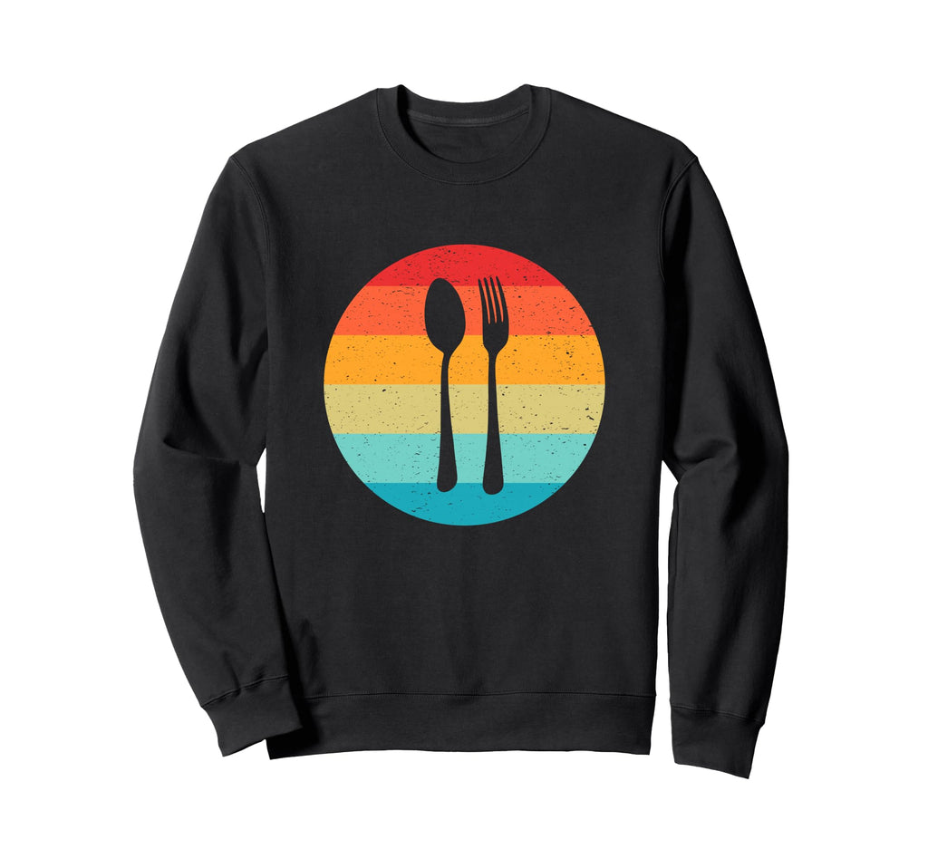 Spoon Fork Silhouette Sunset 80S Sweatshirt - Custom Art Print for Adults - T-Shirt, Sweatshirt, Hoodie
