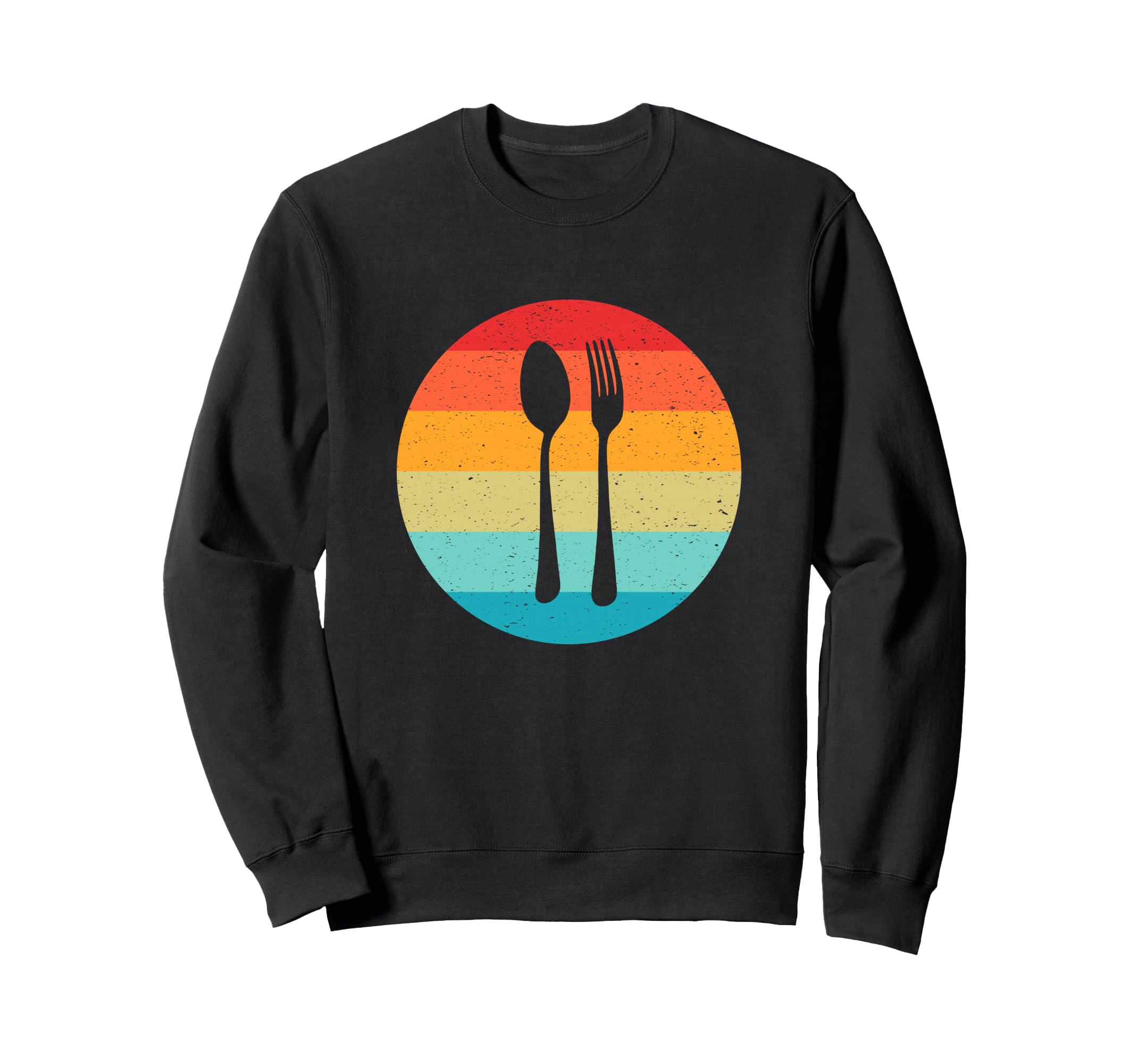 Spoon Fork Silhouette Sunset 80S Sweatshirt - Custom Art Print for Adults - T-Shirt, Sweatshirt, Hoodie