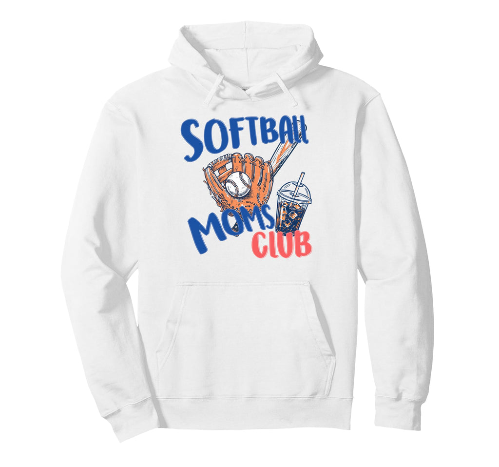 Coffee Softball Moms Club Baseball Mom Hoodie - Custom Art Print Men Women - T-Shirt, Sweatshirt, Hoodie